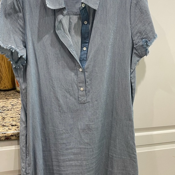 J.McLaughlin Jones Denim Stripe Shift Dress. Only worn once! Cutest Dress! - Picture 4 of 7